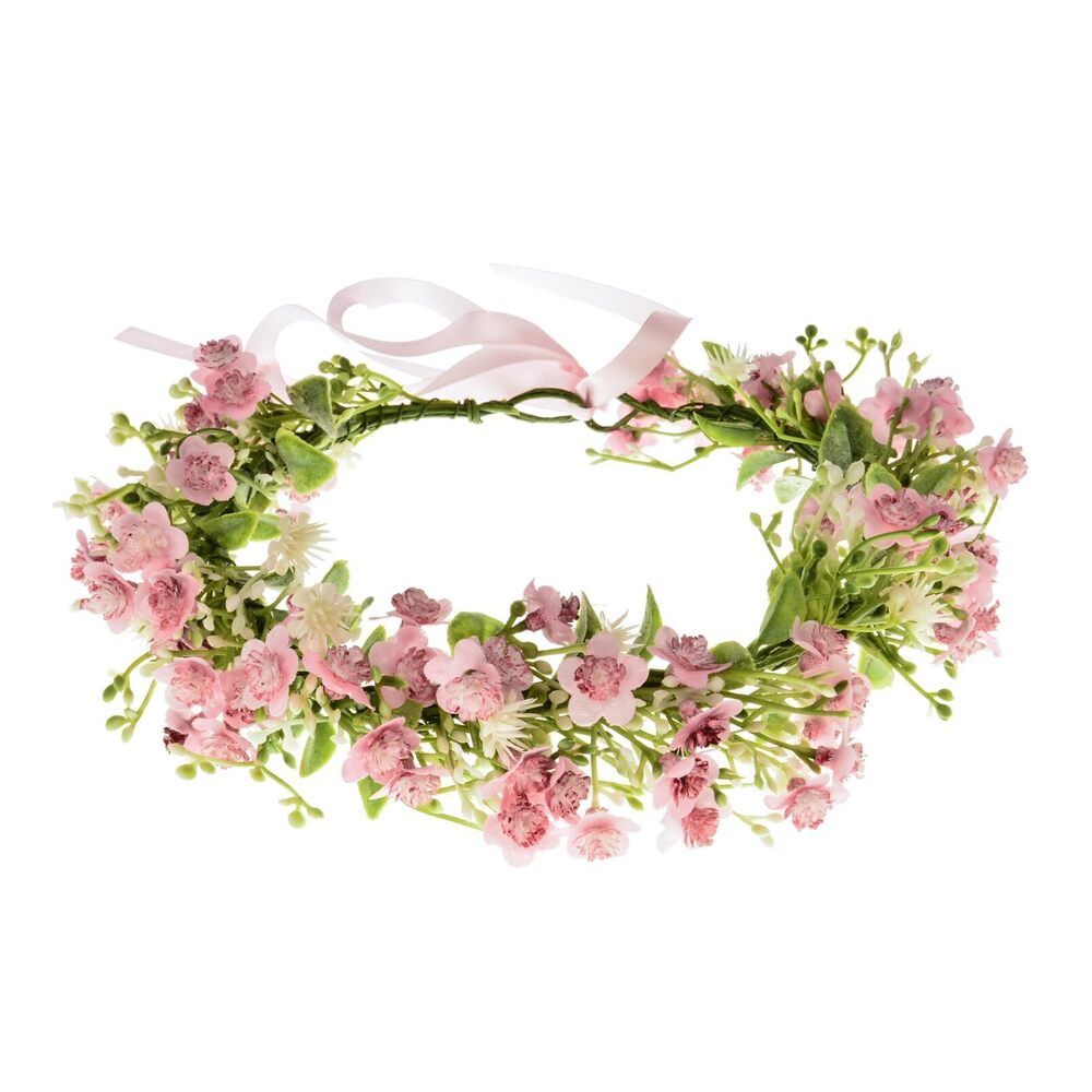 1250 Bridal Flower Crown Rose Floral Headband Maternity Photo PropB-Pink
